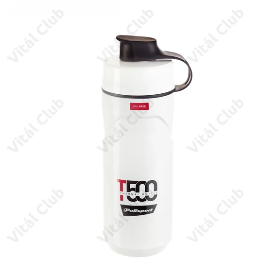 Polisport T500 thermo kulacs, fehér színű, kivehető betéttel, 500 / 650ml