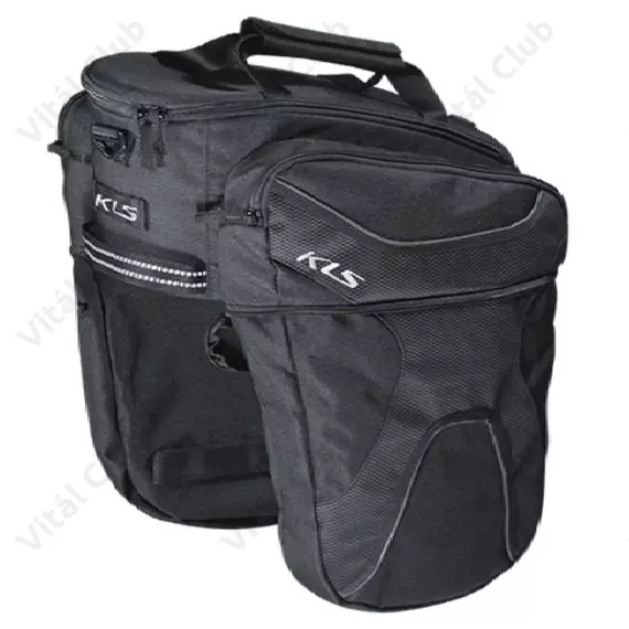 Kellys Space 15 táska csomagtartóra 10+5 L kapacitás, fekete
