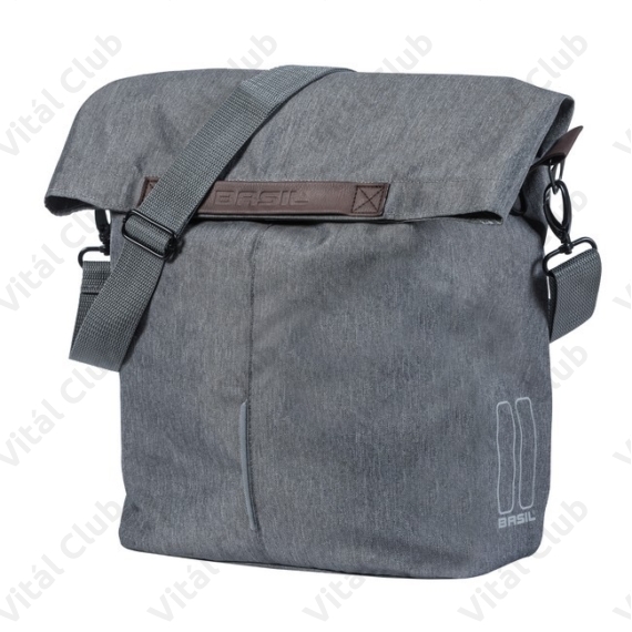 Basil City Shopper csomagtartóra szerelhető táska 1 részes 16l, akasztható-biztosítható, szürke