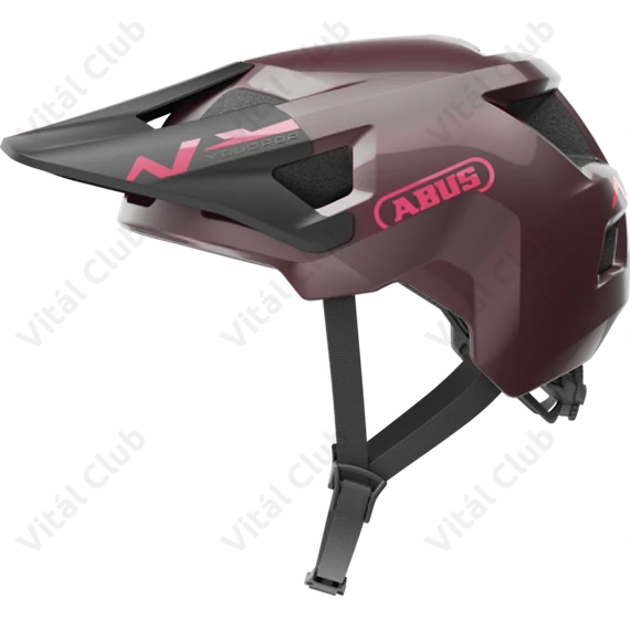 Abus Youdrop extravagány kerékpáros sportsisak ifjaknak maple red S-es méret 48-55 cm fejkerületre