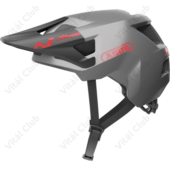 Abus Youdrop extravagány kerékpáros sportsisak ifjaknak titan silver S-es méret 48-55 cm fejkerületre