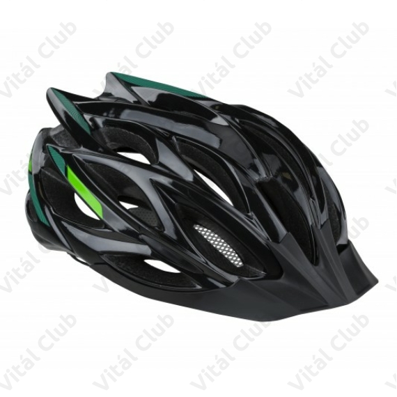 Kellys KLS Dynamic kerékpáros bukósisak fekete/lime zöld M/L 58-61cm