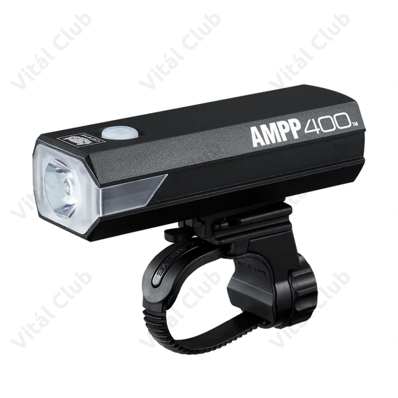 Cateye AMPP400 HL-EL084RC LED-es elsőlámpa USB-ről tölthető 400 lumen fényerővel 4 funkcióval