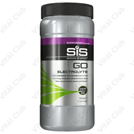 SIS GO elektrolit italpor, GO Electrolyte, 500g. (12 adag) feketeribizli íz