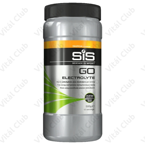 SIS GO elektrolit italpor, GO Electrolyte, 500g. (12 adag) trópusi gyümölcs íz