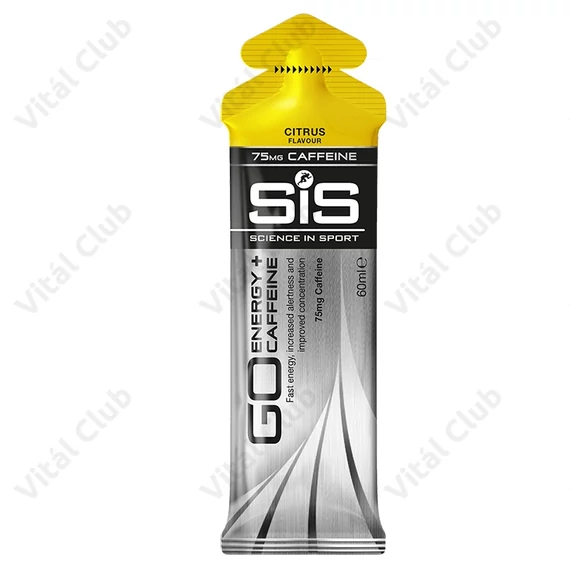 SIS GO energia és koffein gél, Go Energy+Caffeine, 60 ml, 75mg koffein, citrus íz