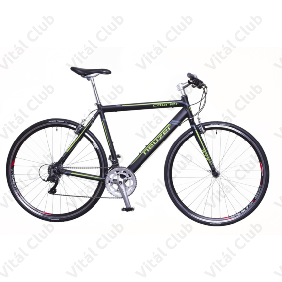 Neuzer Courier DT fitness kerékpár 16 fokozatú Shimano Claris váltó, fekete/zöld-szürke, 58cm