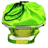 Kép 4/5 - Fashion első kosár női alukeretes gyorsrögzítős 5kg-ig terhelhető zöld/sárga pöttyös