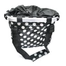 Kép 2/5 - Fashion első kosár női alukeretes gyorsrögzítős 5 kg-ig terhelhető fekete-fehér pöttyös