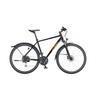 Kép 1/2 - KTM Life Track Street férfi cross kerékpár 24 fokozatú Shimano Acera váltó, hidraulikus tárcsafék, fényes fekete/narancs 60cm