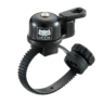 Kép 1/5 - Cateye csengő OH-2400 pici fekete Flex Tight rögzítéssel - akár lámpatartóval is kombinálható